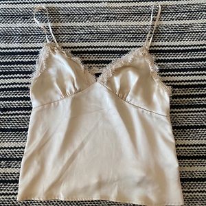 Cream lace cami